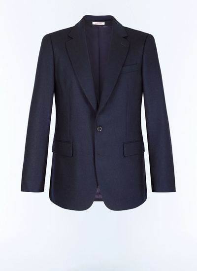 Veste bleu homme flanelle de laine vierge certifiée Fursac - V3EXUN-EC29-D030