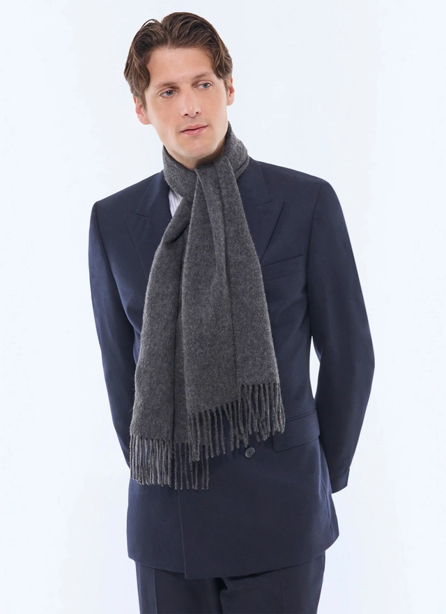 Veste homme bleu marine flanelle de laine vierge certifiée Fursac - V3FOCA-EC29-D030