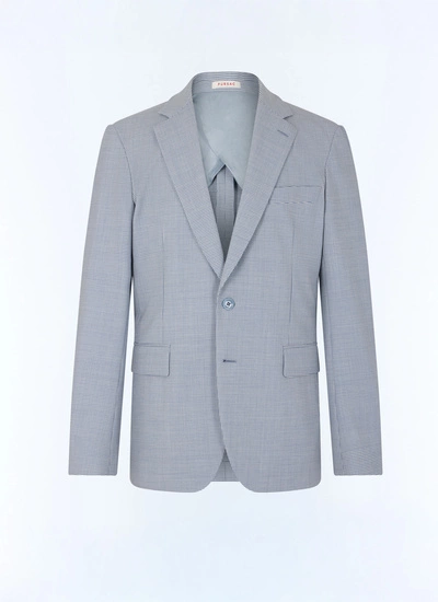 Veste bleu homme serge de laine vierge et élasthanne Fursac - V3DOLY-DC29-D003