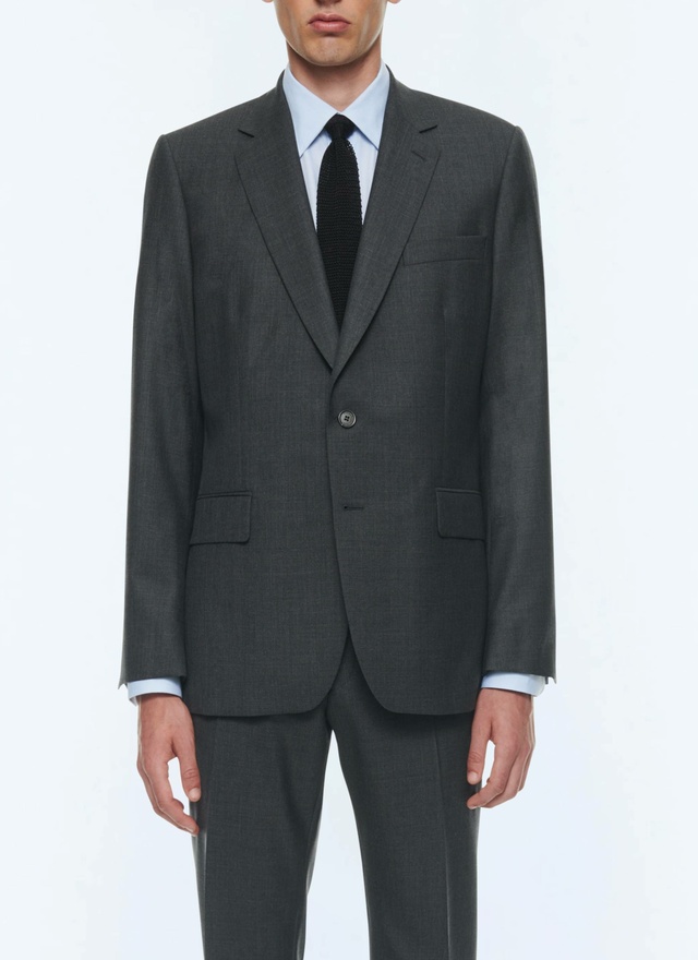 Veste homme gris anthracite laine vierge Fursac - V2AIDO-CC64-B029