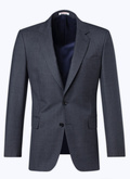Veste de costume ajustée en laine vierge fil-à-fil - V3AXUN-CC64-B029