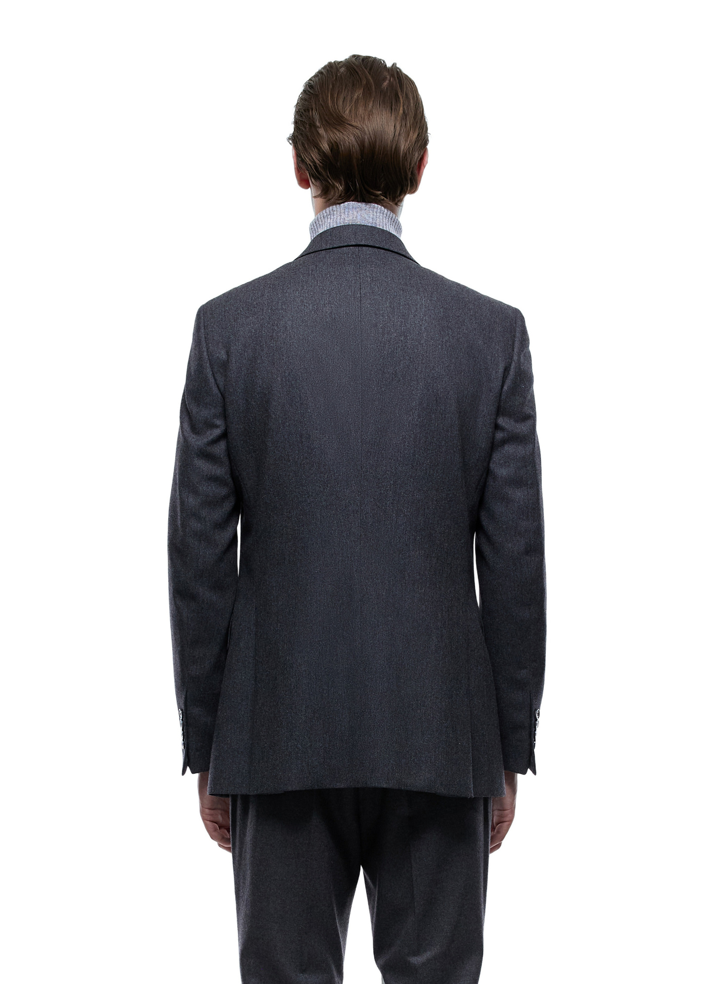 Veste homme Fursac - Veste ajustée en laine certifiée gris anthracite V3EXUN-EC29-B022