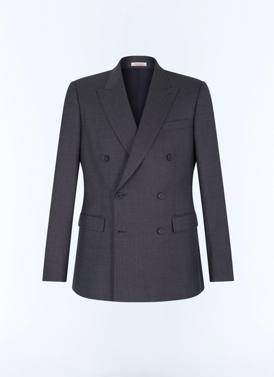 Veste gris homme laine vierge fil à fil Fursac - V3FOCA-CC64-B029