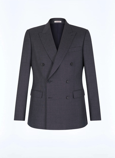 Veste gris homme laine vierge fil à fil Fursac - V3FOCA-CC64-B029