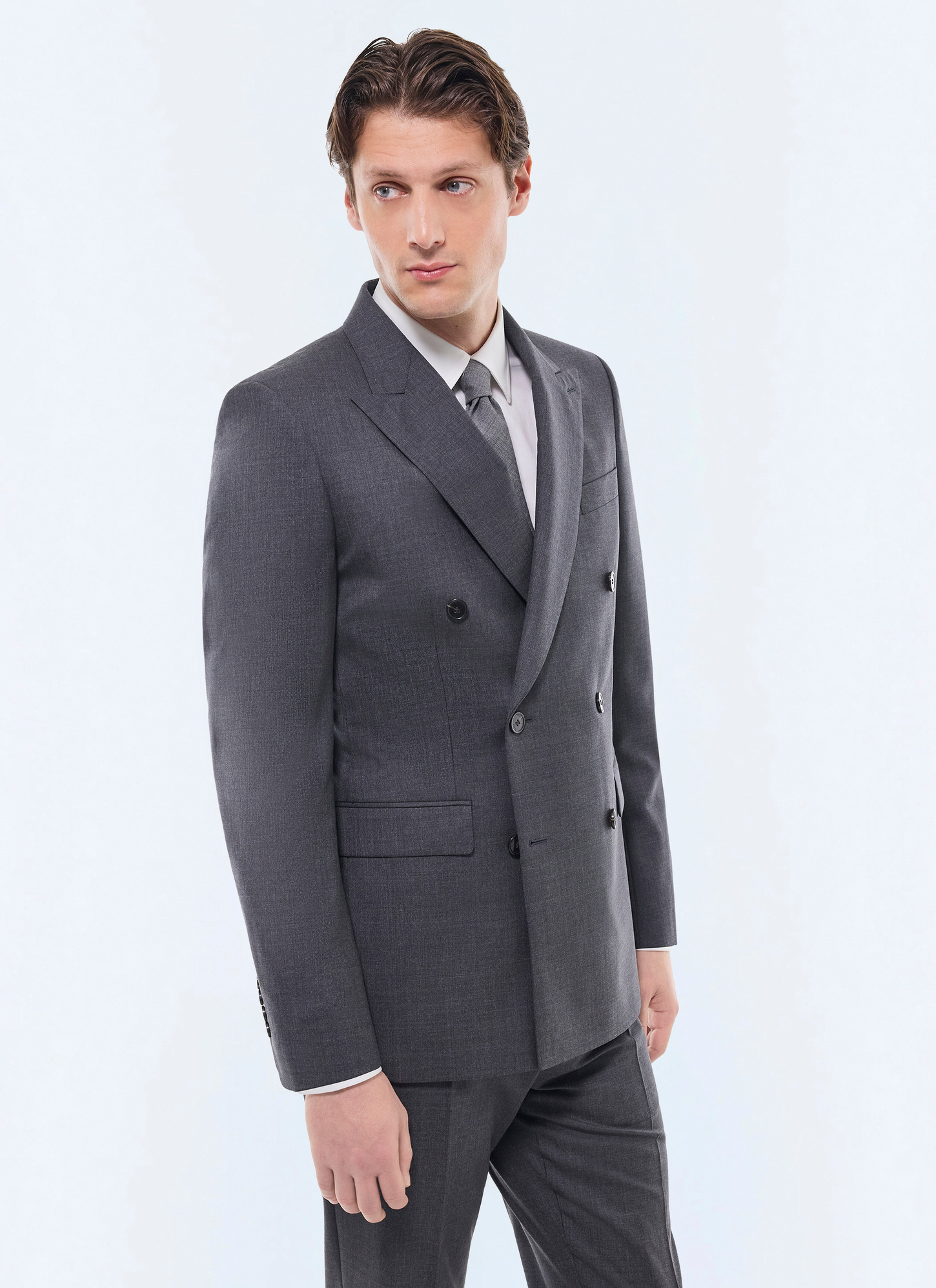 Veste homme gris anthracite laine vierge fil à fil Fursac - V3FOCA-CC64-B029