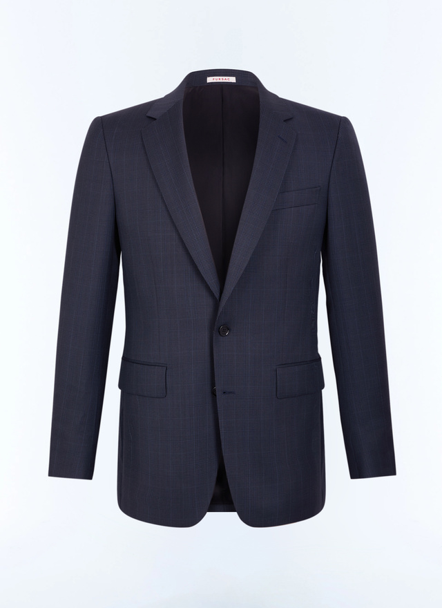 Veste bleu homme tissu principal: 100% laine viergedessous col: 80% polyester, 20% viscosedoublure corps: 100% viscosedoublure manches: 57% viscose, 41% acétate, 2% cupro Fursac - V3FOXA-LC08-D030