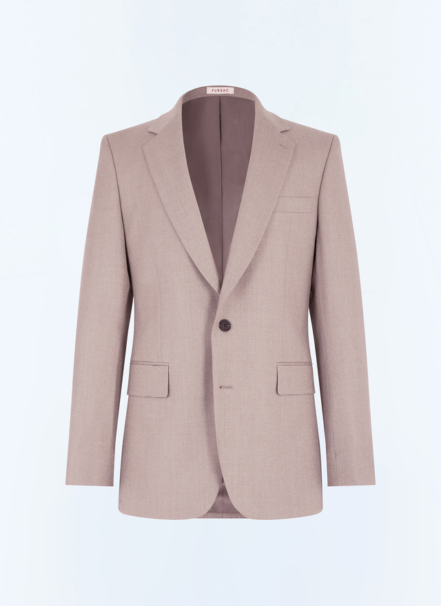 Veste brun homme flanelle de laine vierge certifiée Fursac - V3FOXA-GC17-A008