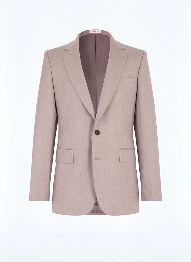 Veste brun homme flanelle de laine vierge certifiée Fursac - V3FOXA-GC17-A008