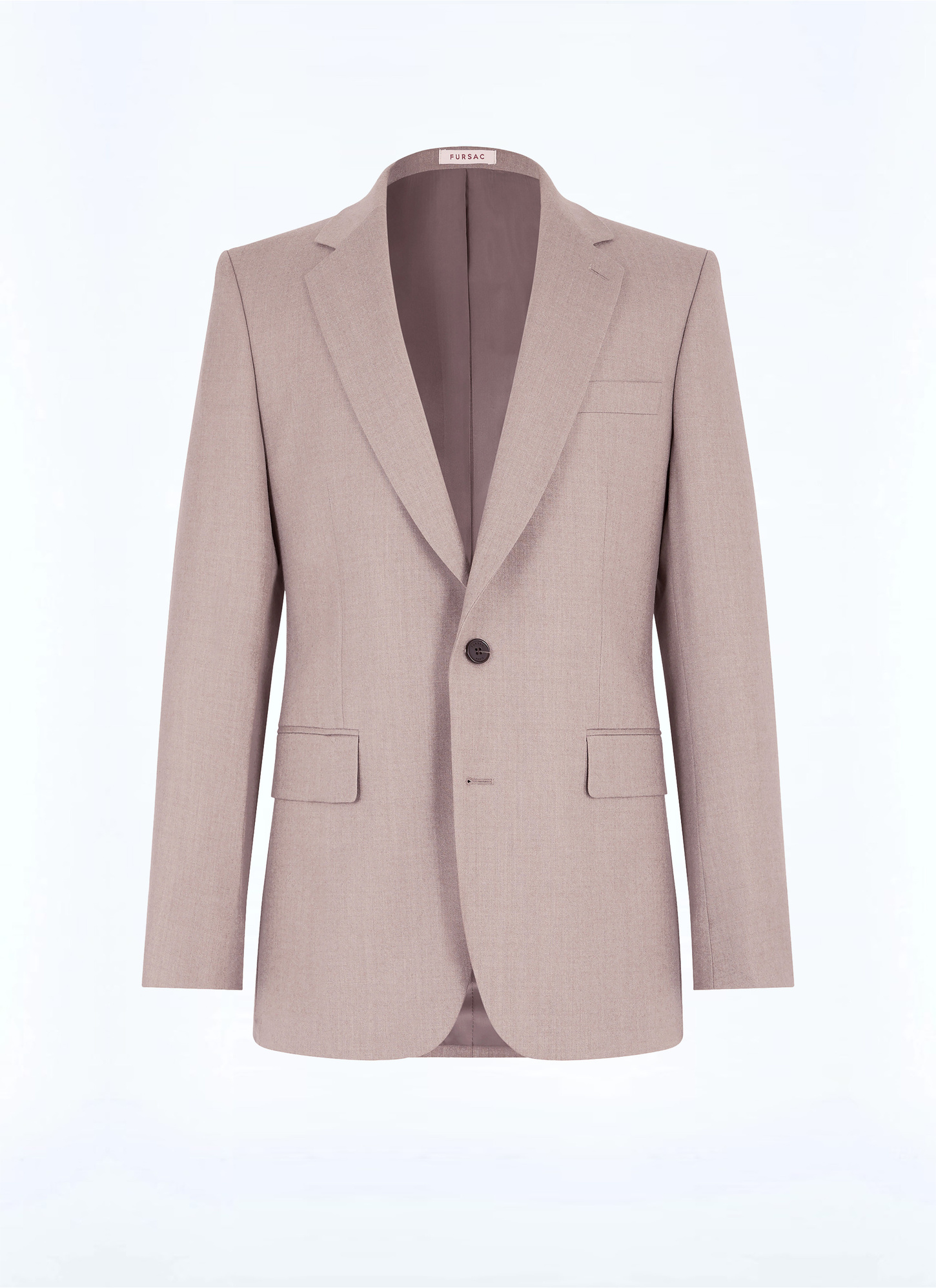 Veste brun homme flanelle de laine vierge certifiée Fursac - V3FOXA-GC17-A008