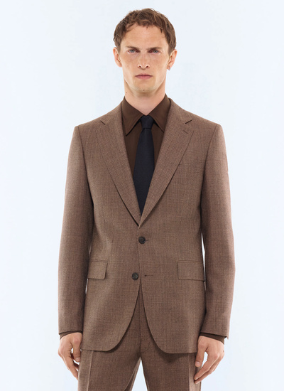 Veste homme mocha tissu principal: 100% laine viergedessous col: 80% polyester, 20% viscosedoublure corps: 100% viscosedoublure manches: 57% viscose, 41% acétate, 2% cupro Fursac - V3JEXU-LC04-G022