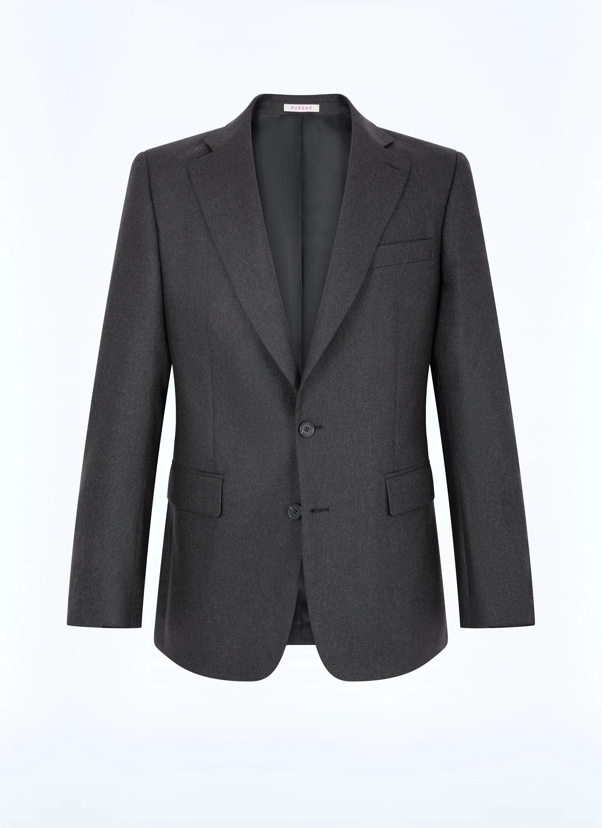 FURSAC - Veste de costume ajustée en flanelle - Homme - Taille 48 - Vert