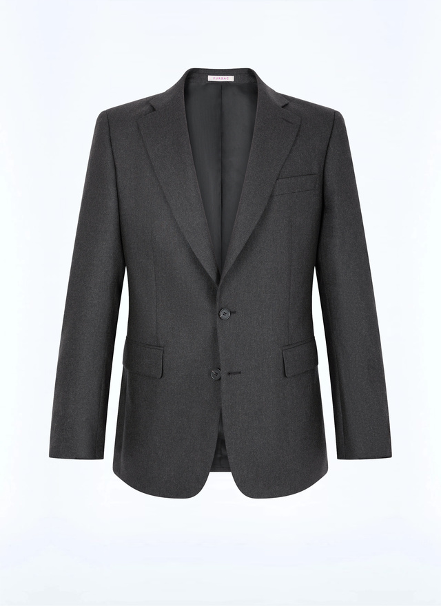 Veste vert homme flanelle de laine certifiée Fursac - V3FEXU-EC29-H011