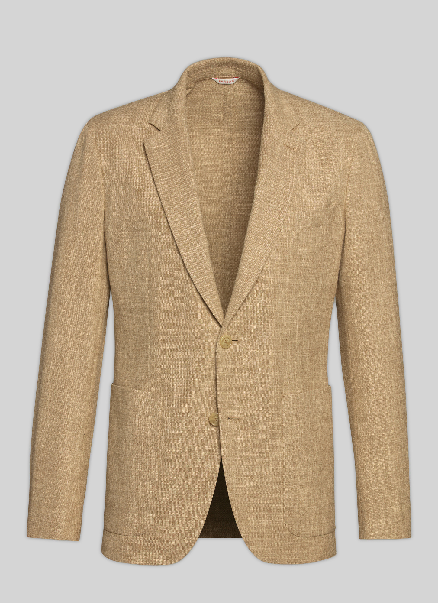 Veste beige homme laine vierge, soie et coton Fursac - V3VAXO-VX18-56