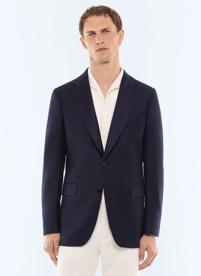 Veste homme marine tissu principal: 95% laine vierge, 5% cachemiredessous col: 80% polyester, 20% viscosedoublure corps: 100% viscosedoublure manches: 57% viscose, 41% acétate, 2% cupro Fursac - V3LADA-LV19-D030