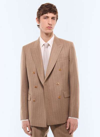 Veste Worker homme camel tissu principal: 100% laine viergedessous col: 80% polyester, 20% viscosedoublure corps: 100% viscosedoublure manches: 57% viscose, 41% acétate, 2% cupro Fursac - V3FOCA-LC13-A011