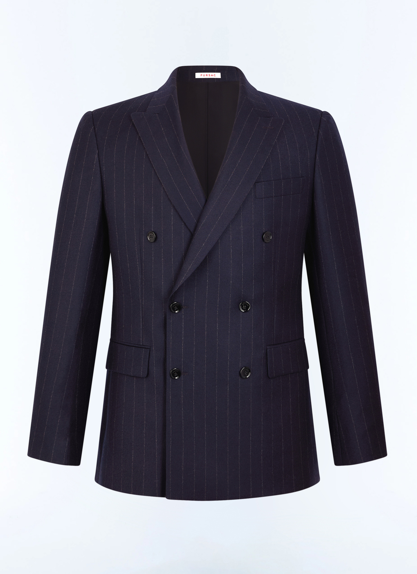 Veste Worker bleu homme tissu principal: 100% laine viergedessous col: 80% polyester, 20% viscosedoublure corps: 100% viscosedoublure manches: 57% viscose, 41% acétate, 2% cupro Fursac - V3FOCA-LC13-D030