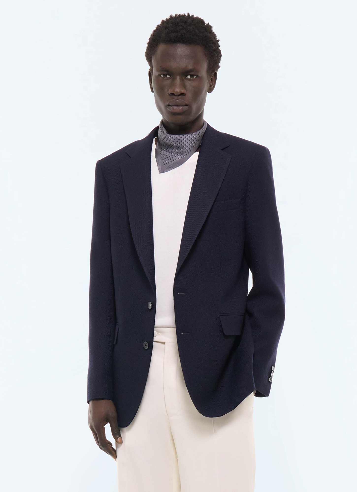 Veste Worker homme marine tissu principal: 100% laine viergedessous col: 80% polyester, 20% viscosedoublure corps: 100% viscosedoublure manches: 57% viscose, 41% acétate, 2% cupro Fursac - V3JADA-LV03-D030