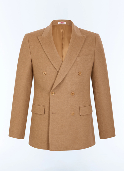 Veste Worker blanc homme tissu principal: 50% chameau, 50% lainedessous col: 80% polyester, 20% viscosedoublure corps: 100% viscosedoublure manches: 57% viscose, 41% acétate, 2% cupro Fursac - V3LENY-LV02-A011