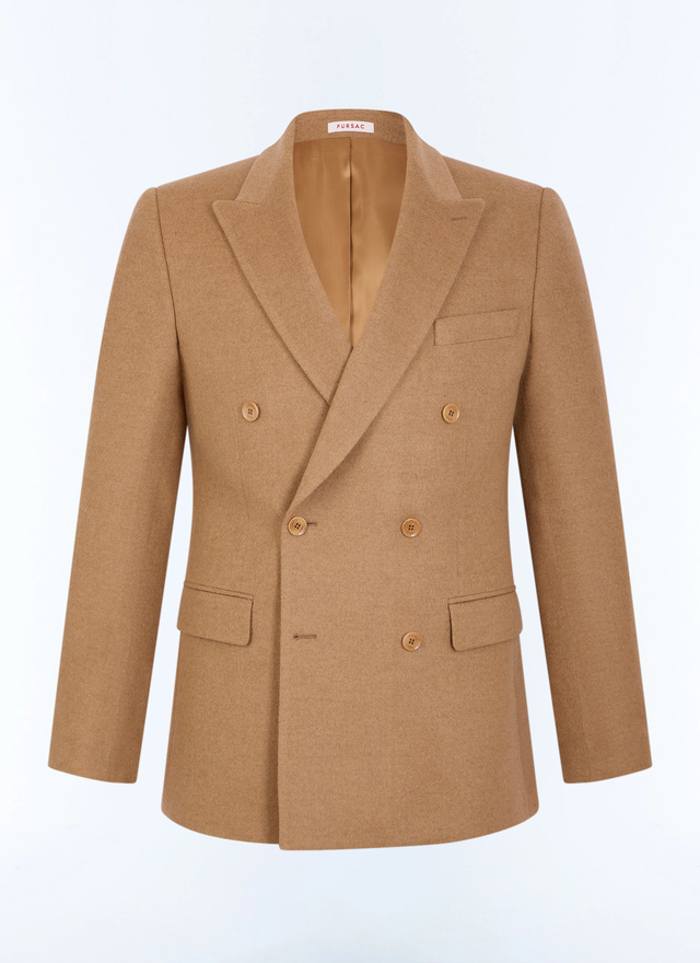Veste Worker blanc homme tissu principal: 50% chameau, 50% lainedessous col: 80% polyester, 20% viscosedoublure corps: 100% viscosedoublure manches: 57% viscose, 41% acétate, 2% cupro Fursac - V3LENY-LV02-A011