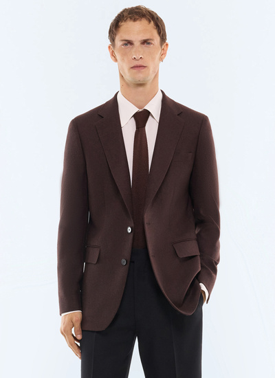Veste Worker homme chocolat tissu principal: 100% laine viergedessous col: 80% polyester, 20% viscosedoublure corps: 100% viscosedoublure manches: 57% viscose, 41% acétate, 2% cupro Fursac - V3JADA-LV06-G019