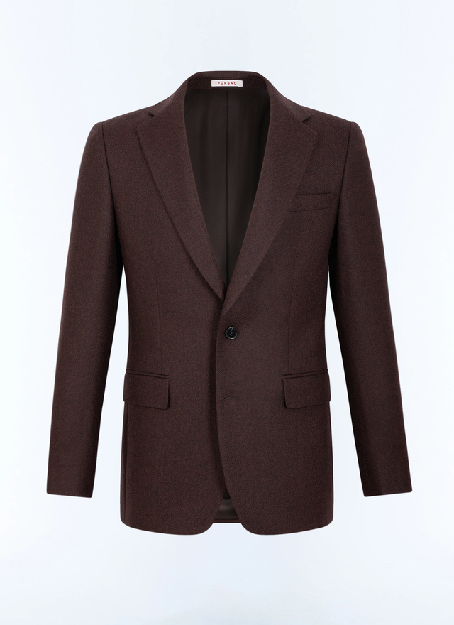 Veste Worker brun homme tissu principal: 100% laine viergedessous col: 80% polyester, 20% viscosedoublure corps: 100% viscosedoublure manches: 57% viscose, 41% acétate, 2% cupro Fursac - V3JADA-LV06-G019