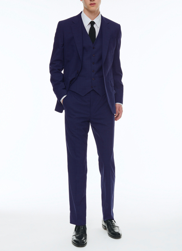 Men's carbon blue waistcoat Fursac - G3BILG-B570-31