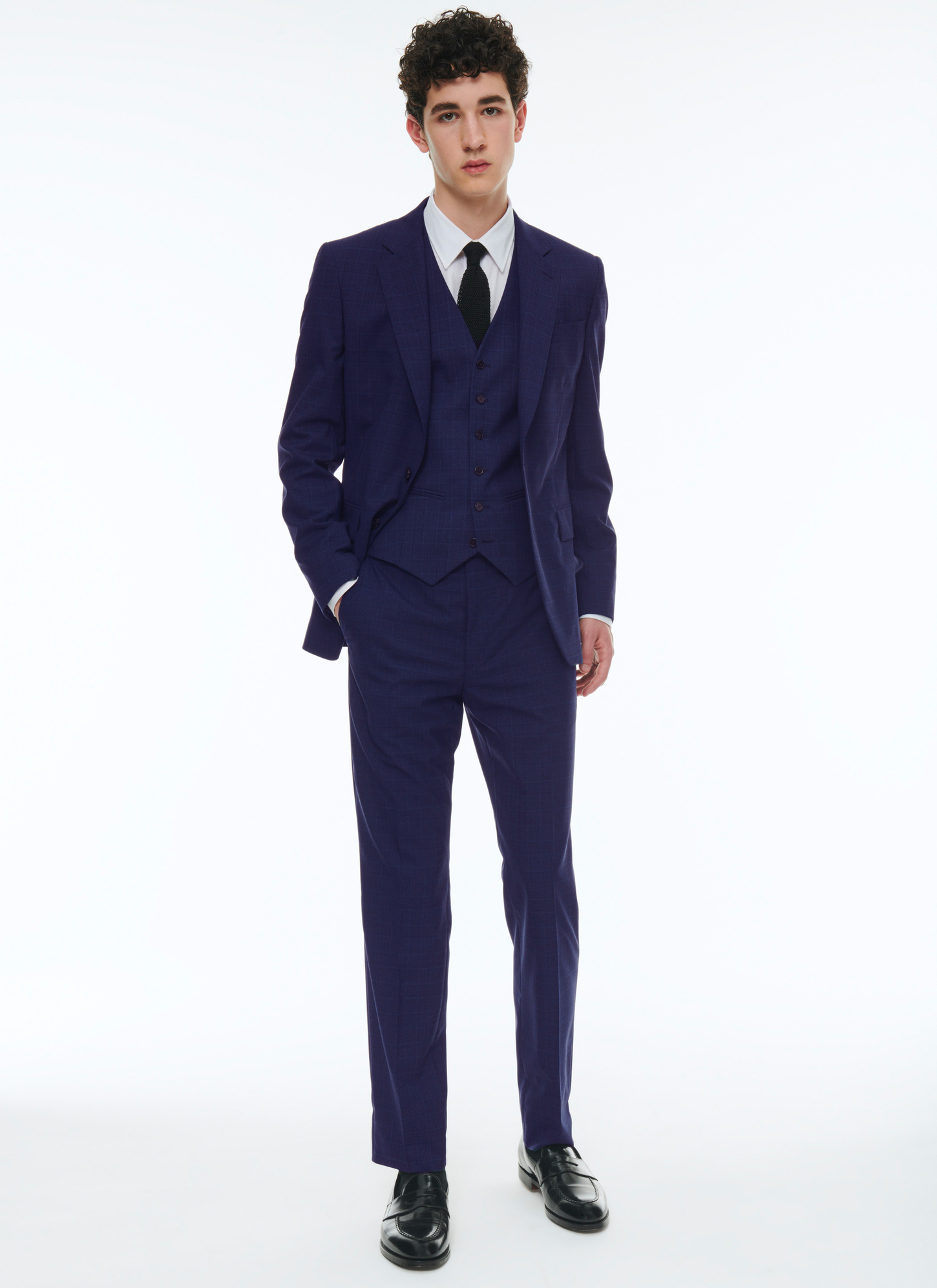 Men's carbon blue waistcoat Fursac - G3BILG-B570-31