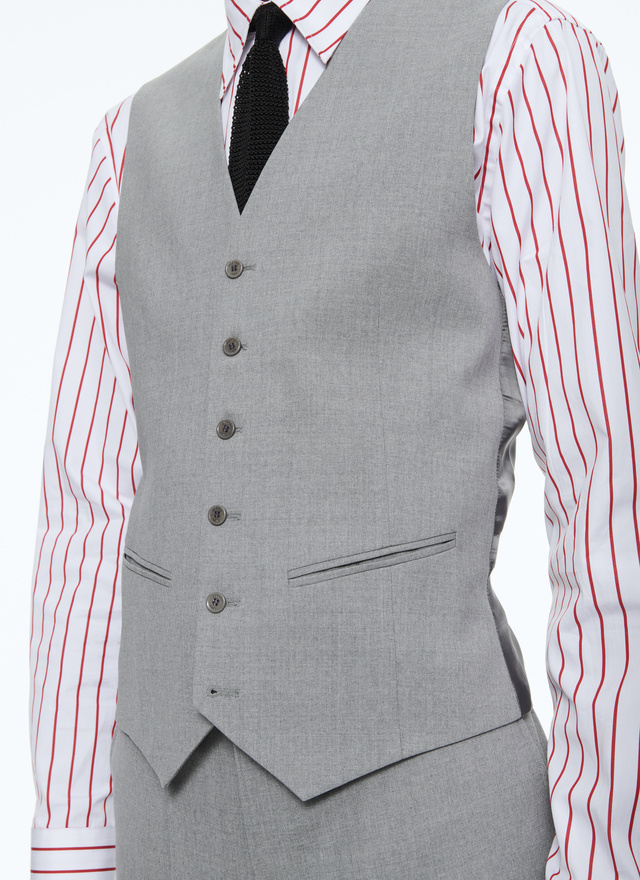 Men's charcoal grey waistcoat Fursac - 23EG3BILG-BC52/29