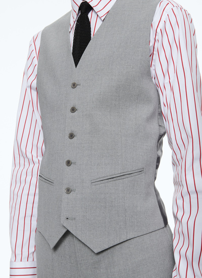 Men's charcoal grey waistcoat Fursac - G3BILG-BC52-29