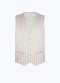 Suit vest in striped wool - G3BILG-EC10-A002