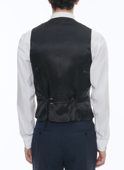 Men's navy blue waistcoat Fursac - G3BILG-VC09-32