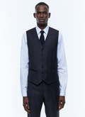 Suit vest in striped wool - G3BILG-EC01-D030