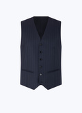 Suit vest in striped wool - G3BILG-EC01-D030