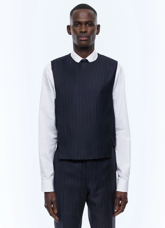 Navy blue waistcoat mens best sale