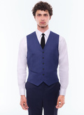 Suit vest in wool with micro design - G3BILG-OC31-D026