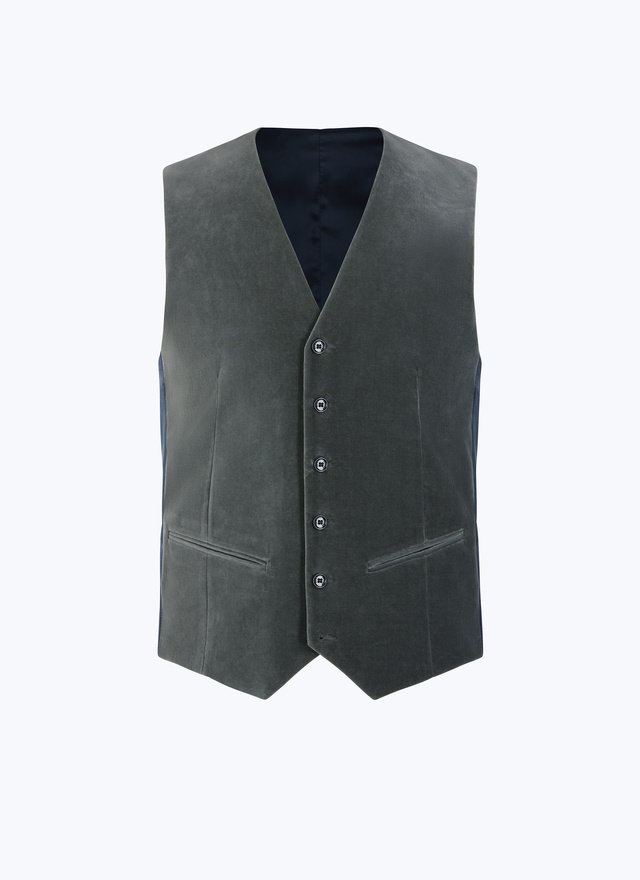 Men's cotton and elastane waistcoat Fursac - G3BILG-EC21-H018