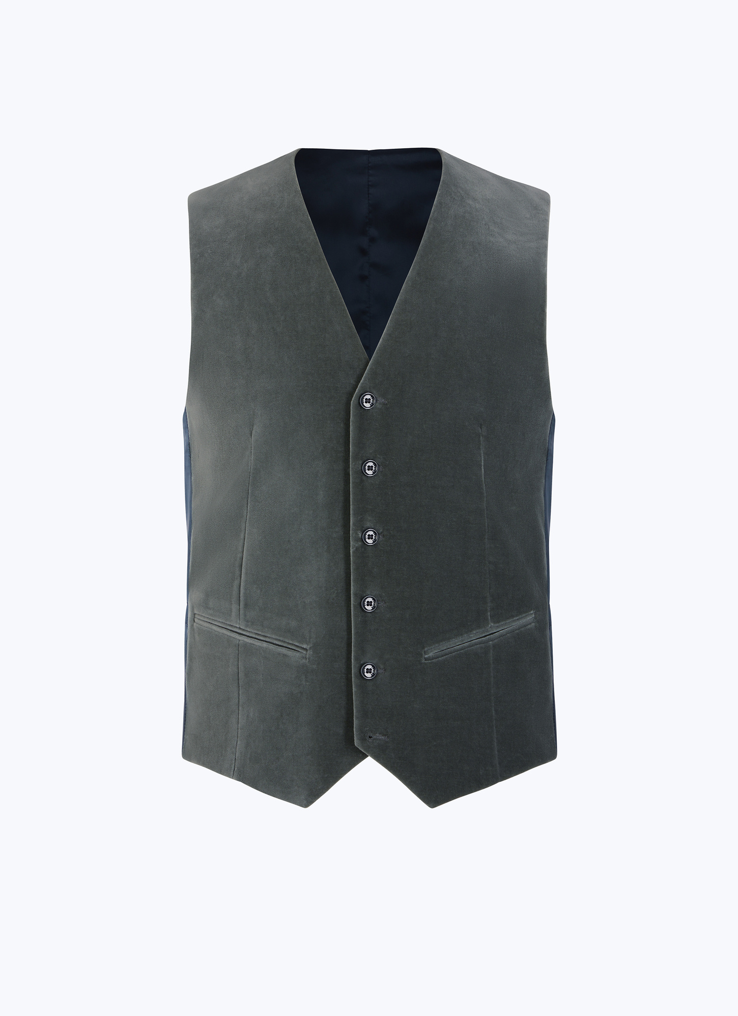 Men's sage green waistcoat Fursac - G3BILG-EC21-H018