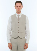 Wool canvas suit vest - G3BILG-BC31-56