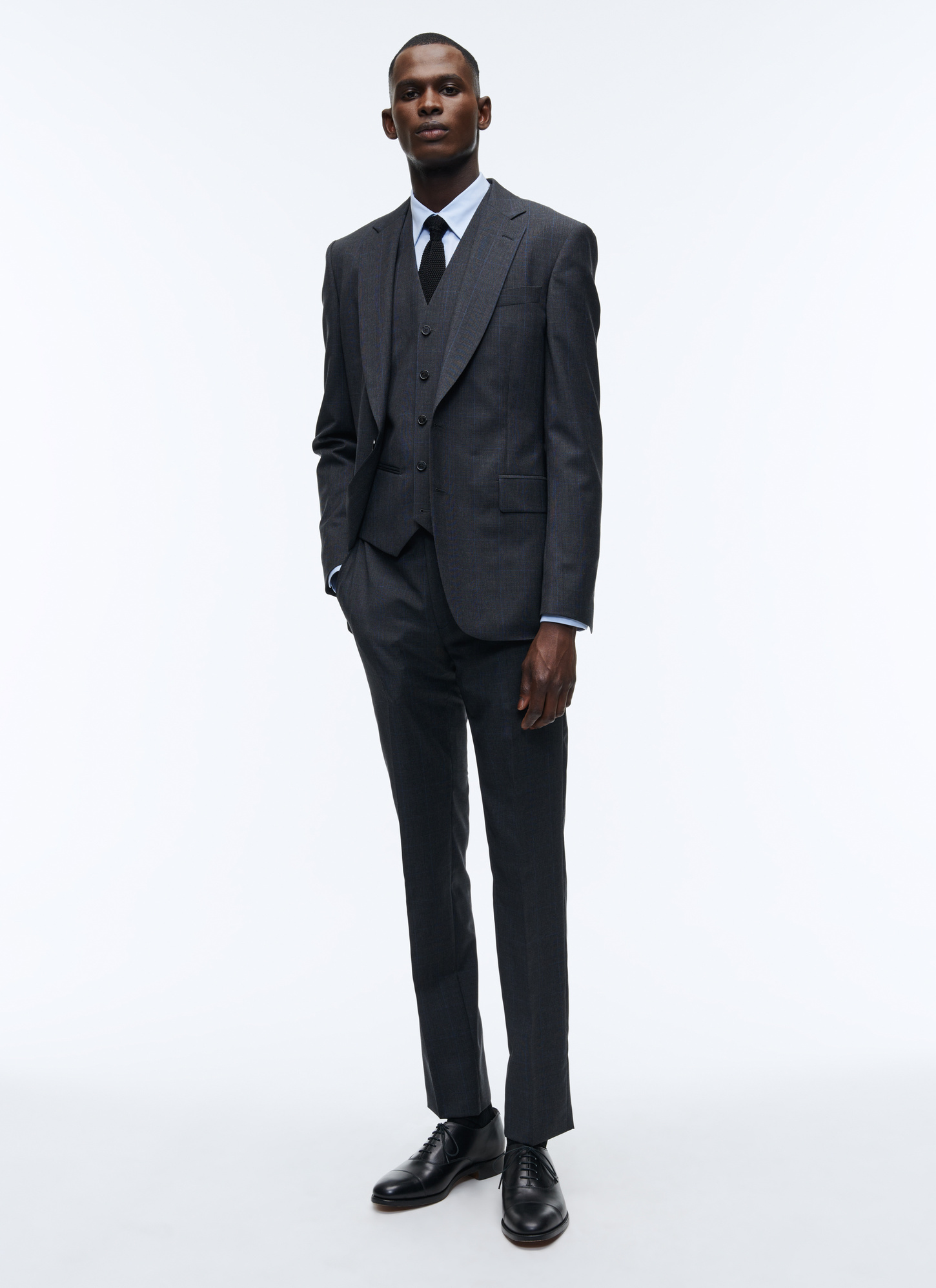 Men's grey waistcoat Fursac - G3VILE-AC37-21