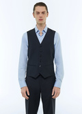 Wool canvas suit vest - G3BILG-EC34-D030