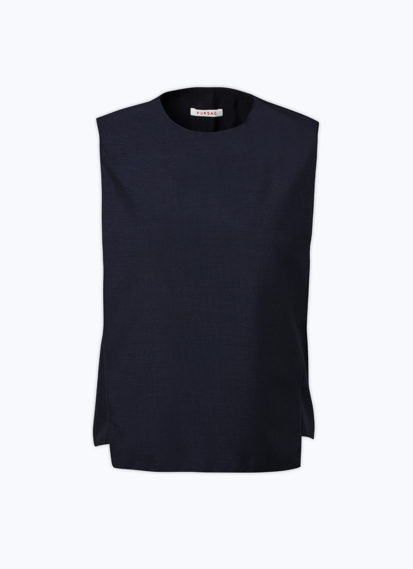 Men's blue, navy blue virgin wool and mohair serge waistcoat Fursac - G3DGIL-DC19-D030