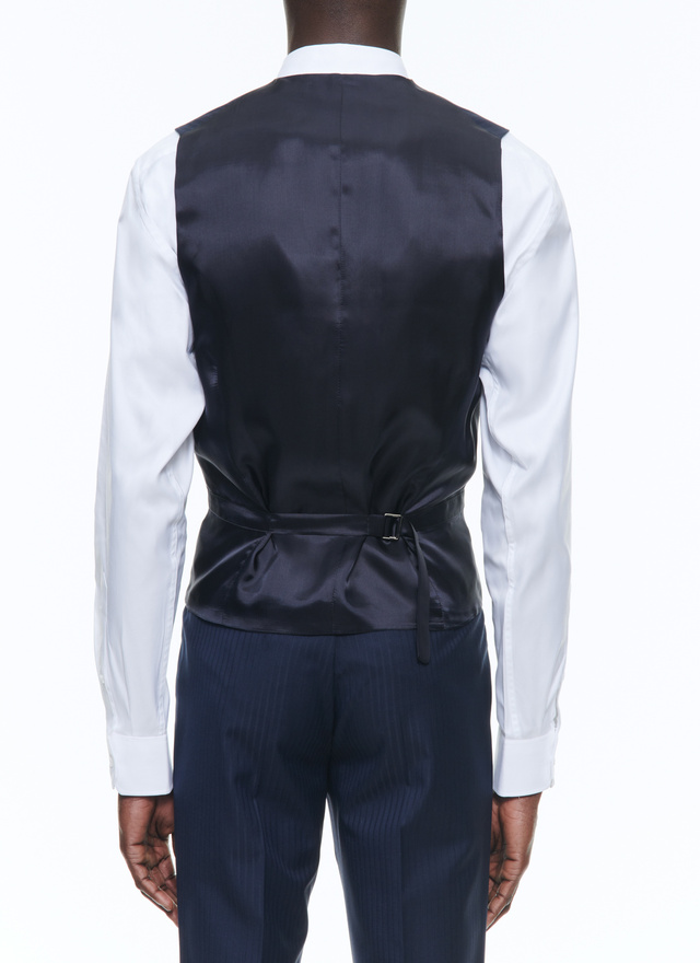 Men's navy blue waistcoat Fursac - G3BILG-DC10-D030