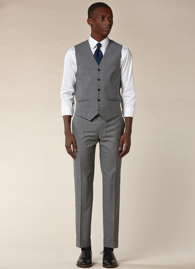 Grey wool waistcoat men's hotsell