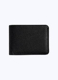 Black grained leather wallet - B3VPEF-VB07-20
