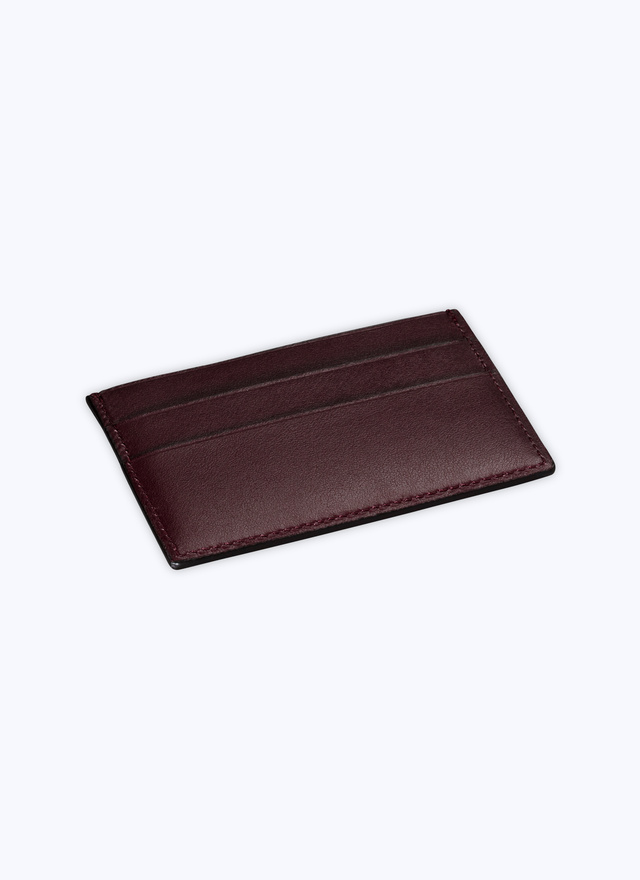 Men's red, bordeaux leather wallet Fursac - B3VART-VB06-74