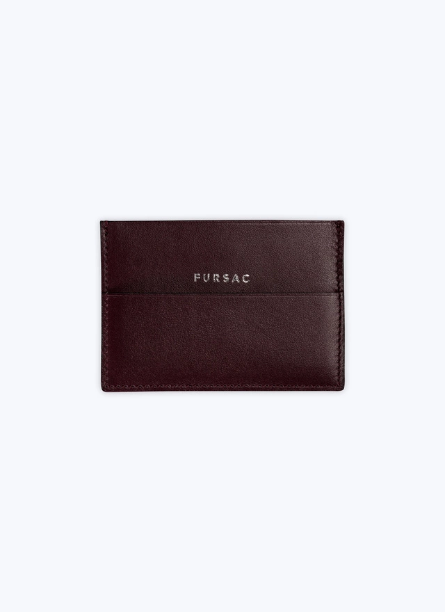 Men's wallet burgundy leather Fursac - B3VART-VB06-74