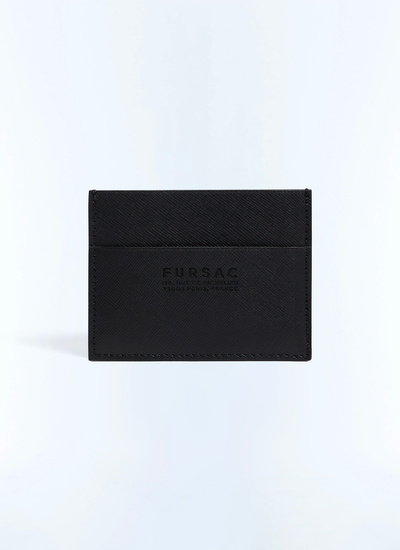 Men's wallet black saffiano leather Fursac - B3FIAN-FB01-B020