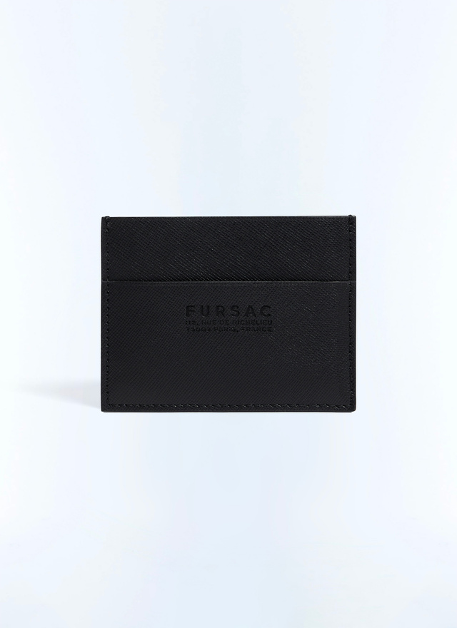 Men's wallet black saffiano leather Fursac - B3FIAN-FB01-B020