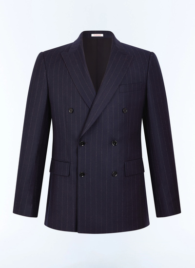 Men's blue, navy blue main fabric: 100% virgin woolunder collar: 80% polyester, 20% viscosebody lining: 100% viscosesleeve lining: 57% viscose, 41% acetate, 2% cupro worker jacket Fursac - V3FOCA-LC13-D030