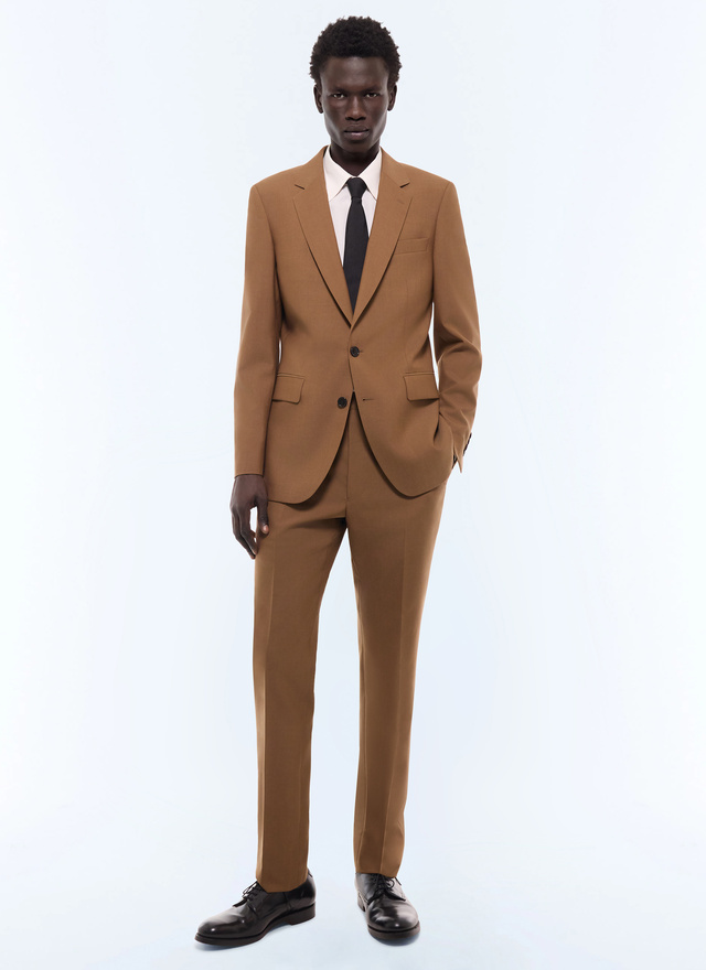 Men's camel worker jacket Fursac - V3FOXA-LC20-A011